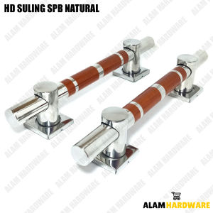 ALAM HARDWARE Paket 1 Pasang Gagang Pintu Type Suling SPB Marun Dengan 1 Set Body Kunci