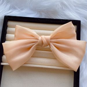 F4 Jepit Rambut Pita Besar Fashion Korea Shiny Glitter Fabric Knotted Large Bowknot Hair Clip HCO012
