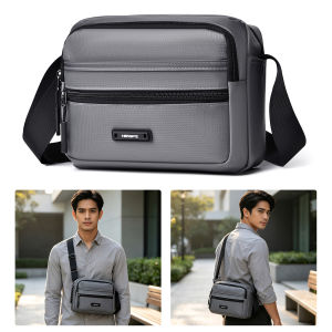 MENSPE Mens Shoulder Bag Fashion Waterproof Messenger Bag Travel Bag Business Bag Phone Bag Large Capacity Cross Body Bag Lightweight Casual Bag Leisure Sport Street Bag