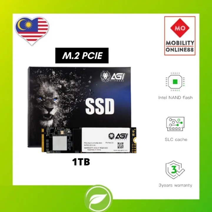 AGI M.2 PCIE NVMe SSD Solid State Drive 1TB