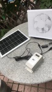 Solar Exhaust Fan With Solar Panel and Batterry Louvered Design Ceiling Standard Wall for Garage Greenhouse Shed Roof Vent