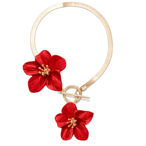 Stylish OT Anklet With 3D Flower Charm 27cm Circumference Lightweight 18g Womens Fashion Foot Chain Accessory