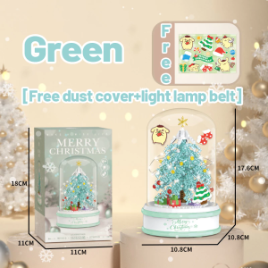 [SG Ready Stock]Christmas Tree Building Blocks Music Box With Light Christmas Kids Toys Building Block New Year Gifts