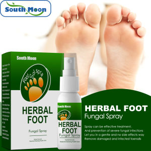 South Moon Herbal Foot Spray Fungal Combat Feet Spray Antibacterial And Antipruritic Repair Spray For Feet Treatment Of Bacterial And Fungal Infections Of Hands And Feet Repair Of Tinea Pedis Foot Deodorant Spray(30ml)