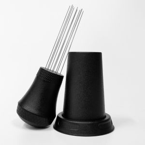 เครื่องคนกาแฟพร้อมขาตั้งเอสเปรสโซแทมเปอร์คน304สแตนเลส10เข็มสำหรับที่กรองกาแฟเครื่องทำ Porfilter WDT เครื่องมือ