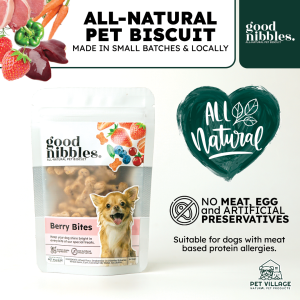 No Preservative Dog Treats - Pet Village | Berry Bites | Good Nibbles | 40g