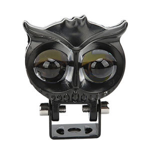 Mini colored owl driving light motorcycle LED high and low beam dual color 6000k white and yellow super bright