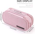 Pencil Case Big Capacity Handheld 3 Compartments Pencil Pouch Portable Large Storage Canvas Pencil Bag stationery box for Boys Girls Adults Students Business Office. 