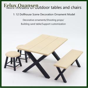 Eelux 1 Bộ 1:12 Dollhouse thu nhỏ bảng vòng Phân ngoài trời cắm trại ghế mô hình trang trí nội thất đồ chơi nhà búp bê phụ kiện