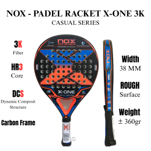 Racket Padel Carbon NOX X-One 3K Casual Series Nox Padel Racket X-One 3K