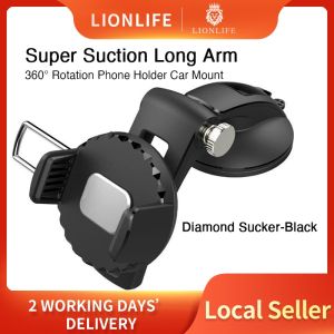 SG Long Arm Phone Holder – 360° Rotation Car Mount for Dashboard/Windshield Fits All Phone Models