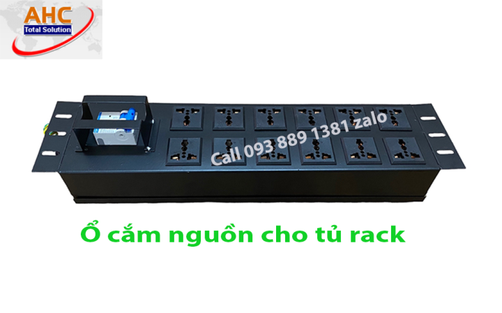 Thanh nguồn PDU 12 ổ cắm 3 chân lắp ngang cho tủ rack | Lazada.vn