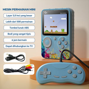 G5 Konsol Game Handheld untuk Dua Orang Game Boy Konsol Game Klasik Nostalgia 500 Permainan Dapat Dihubungkan ke TV