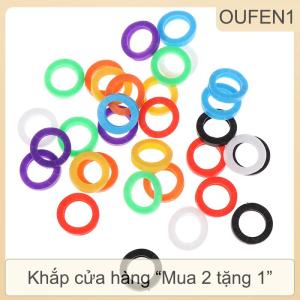 [COD] OUFEN1 32x màu sắc tươi sáng Hollow Silicone Key cap bao gồm Topper Keyring Quà Tặng