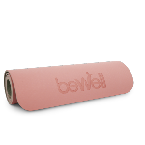 Bewell เสื่อโยคะ TPE กันลื่น รองรับน้ำหนักได้ดี เสื่อออกกำลังกาย หนา 6 mm. ฟรีสายรัดเสื่อ