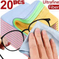 10Pcs Eyeglasses Wiping Cloth, Anti-fog Glasses Lens Cleaning Wipes, No-traces Phone Screen Cleaner Cloths. 