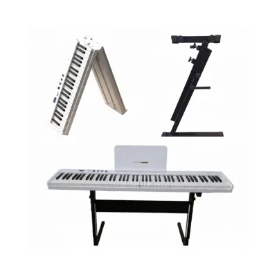 Manning Foldable Piano 61/88 Keys Semi-Weighted Touch-Sensitive Portable Keyboard Bluetooth MIDI Digital Piano