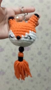 Fox Amigurumi Keychain Ornament