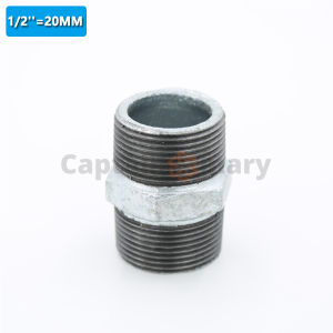 GI Pipe Fittings Galvanized Externally Threaded Direct Fitting 1/4" 1/2" 3/4"