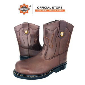 GUZZI® GZ 831 | 9 High Cut Safety Work Boots - SIRIM Steel Toe Cap Steel Plate Genuine Top Grain Leather Goodyear Welt