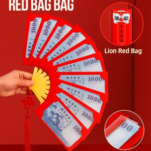 Personalized Dragon Year Lucky Fan-shaped Red Envelope Bag Spring Festival Hollow Fan Red Envelope