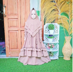 COD Baju Gamis Viral Anak Perempuan Maxi SyarI Esty Kids Model Polos Remaja Tanggung Lengan Panjang Bahan Full Moscrepe Gamis Anak Viral 2026