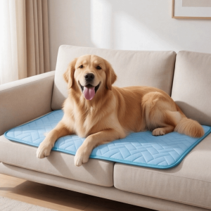 NOBLELUX Ice Silk Fabric Dog Cooling Mat Self Cooling Washable Pet Cooling Pad Portable Durable Cat Ice Pad Indoor