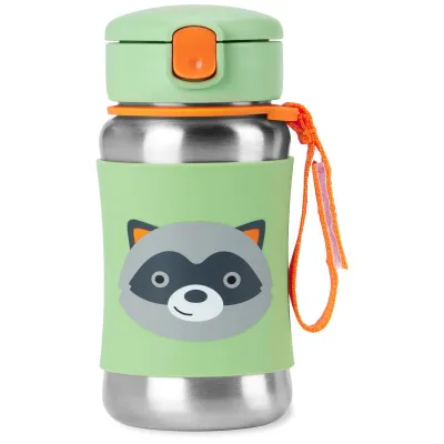 Skip Hop Zoo Stainless Steel Straw Bottle | NEW | 5 Designs