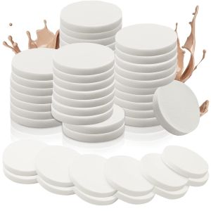 Vmiapxo bộ 48 miếng mút trang điểm màu trắng hình tròn. Miếng bọt trang điểm nhỏ gọn dùng cho kem nền dạng lỏng phấn có thể dùng khô hoặc ướt phù hợp với mọi loại da dụng cụ trang điểm bộ 4 miếng.