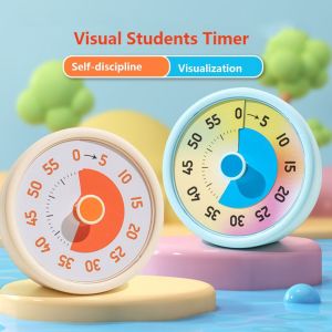 HJKL Time Management Visual Timer Silent 60 Minutes Kitchen Timer Cartoon Colorful Disc Countdown Timer Kids Study