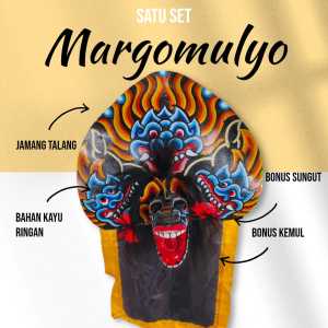 Barongan Devil kayu full set  barong  caplok kayu mainan kesenian tradisional anak.