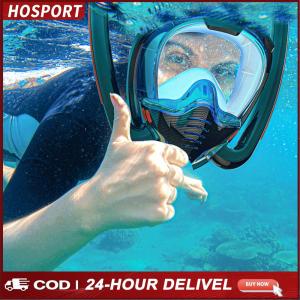 Swimming Mask Double Breathing Tube Snorkeling Scuba Diving Face Goggles