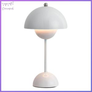 LED Bedside Lamp Rechargeable LED Mushroom Lamp Half Circle Shape Dimmable for Living Room Study Office
