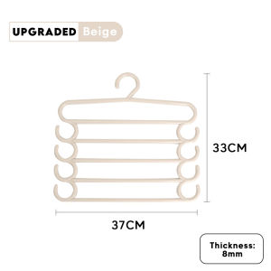 Borong365 5 Layers Hanger Pants Scarf Tie Clothes Towel Holder Organizer Wardrobe Penyangkut Tudung 多功能挂衣架