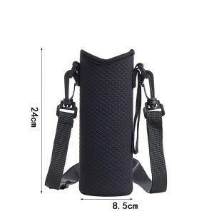 Insulated Bottle Cover Sling Strap Neoprene Water Bottle Sleeve Protective Pouch For Travel School Outdoor
