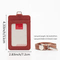 Work Card Holder Employee Badge Hanging Neck ID Bus Student School Meal Cards Protective Cover with Lanyard Office Equipment. 