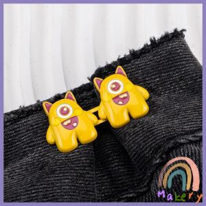 Makery 1 Set Cartoon Pattern Waist Buckle For Women Skirt Jeans Adjustable Waist Clip Buttons Accessories