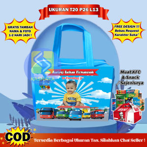 (80 PCS RESLETING) Tas Ulang Tahun Resleting Custom / Tas Ulang Tahun Resleting Anak / Tas ultah resleting muat KFC / goodie bag ulang tahun anak murah free desain gratis pakai resleting / Tas Bingkisan Ultah Anak Resleting / Goodie Bag Resleting KFC