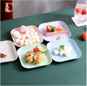 Dried fruit plate Snack plate Wheat straw spit bone dish household snack dish trash dish fruit dish