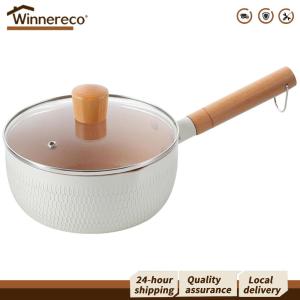 [Winnereco Flagship Mall]หม้อก้นลึกเคลือบ non-stick ขนาด 18 ซม พร้อมฝา ทนความร้อนสูง ใช้งานง่ายในครัวบ้านและร้านอาหาร