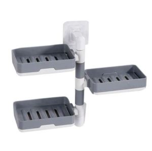 Soap Dish Asukohu Soap Box Wall-Mounted Multilayer Rotatable Storage Box Bathroom Kitchen Supplies KMV Trading