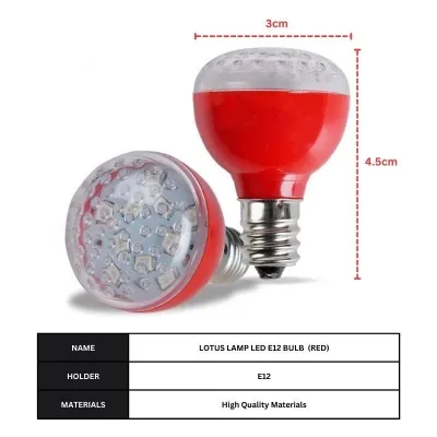 Chili Bulb E12 Led Light Lotus Lamps Led Candle Bulb Lighting Lampu Upacara Mentol E12 Ceremonial Light Bulb 1 Pair Set