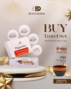 Beautederm Travel Set Set Pack Promo With Free