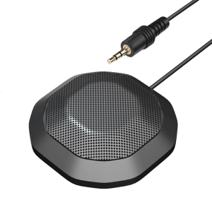 Thu nhỏ 3.5mm kim loại Máy tính để bàn giọng nói chụp 2m cho hội thảo trên web podcast làm việc từ xa