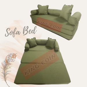 Kasur Busa Sofa Bed Murah Kursi Tamu Minimalis Kasur Sofabed Lantai Karakter  100% Kain Katun
