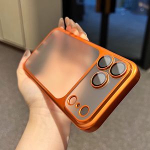 New Soft Matte Plating Case For iPhone 17 16 15 14 13 12 11 Pro Max With Lens Film Protection Translucent Silicone Cases Cover