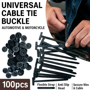 💝Universal Cable Tie Buckle for Cars and Motorcycles Self-Locking Nylon Cable Tie Buckle for Heavy Vehicles汽车摩托车通用扎带扣