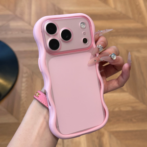 Luxury Candy Color Big Wave Bumper Armor Phone Case For iPhone 18 16 15 14 13 12 11 17 Pro Max Shockproof Skin Matte Cover Funda