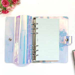 A6/A5 Metal Binder with lines inner paper 6 Holes Laser Loose Leaf Set Notebook