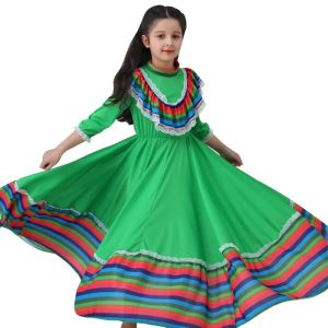 Baby Fourths Couture United Nation Mexico Columnbia  Girl Dancing Dress Costume National Attire UN Events